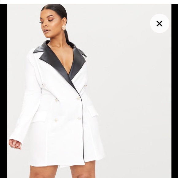 pretty little thing tuxedo dress